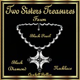 TST - FAWN BLACK DIAMOND BLACK PEARL NECKLACE SILVER
