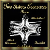 TST - FAWN BLACK DIAMOND BLACK PEARL BRACELET SILVER
