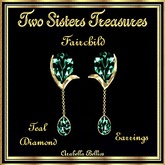TST - FAIRCHILD TEAL DIAMOND EARRINGS YG