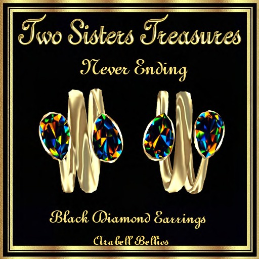 NEVER ENDING BLACK DIAMOND EARRINGS YG