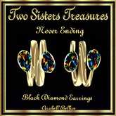 NEVER ENDING BLACK DIAMOND EARRINGS YG