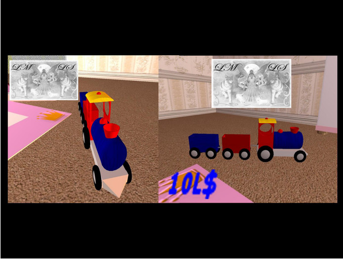 train playing baby (Valentine's Day promo)