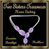 NEVER ENDING LAVENDER AMETHYST NECKLACE SILVER