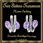 NEVER ENDING LAVENDER AMETHYST EARRINGS SILVER