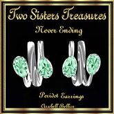 NEVER ENDING PERIDOT EARRINGS SILVER
