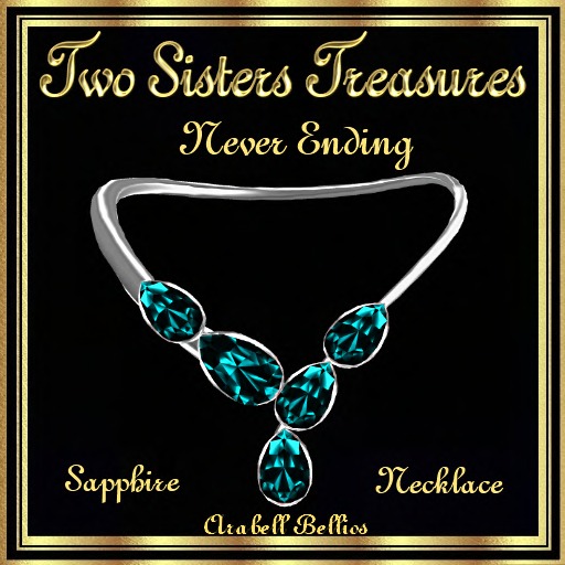 NEVER ENDING SAPPHIRE NECKLACE SILVER