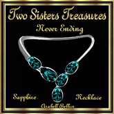NEVER ENDING SAPPHIRE NECKLACE SILVER