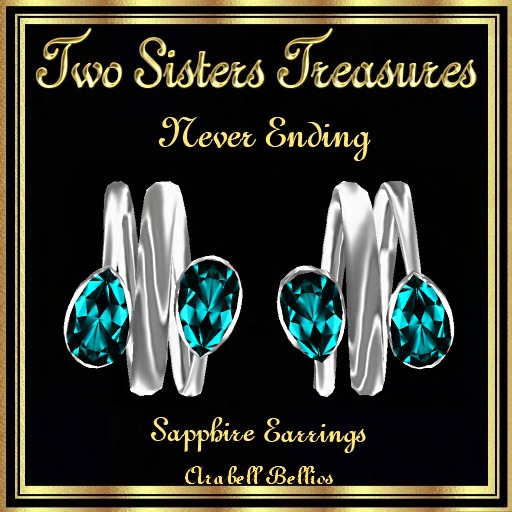NEVER ENDING SAPPHIRE EARRINGS SILVER