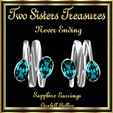NEVER ENDING SAPPHIRE EARRINGS SILVER