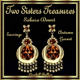TST - SAHARA DESERT AUTUMN GARNET EARRINGS YG