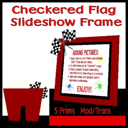 Pinkie's Checkered Flag Slideshow Frame