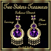TST - SAHARA DESERT PLUM GARNET EARRINGS YG