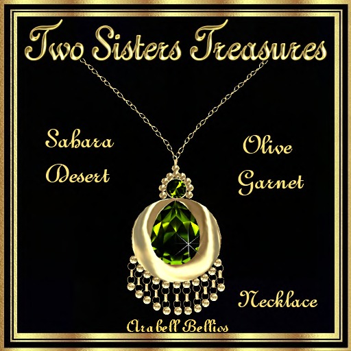 TST - SAHARA DESERT OLIVE GARNET NECKLACE YG