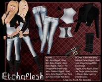 [Etchaflesh] Soft Denim Corset Outfit
