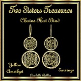 TST - CHAINS THAT BIND YELLOW AMETHYST EARRINGS YG