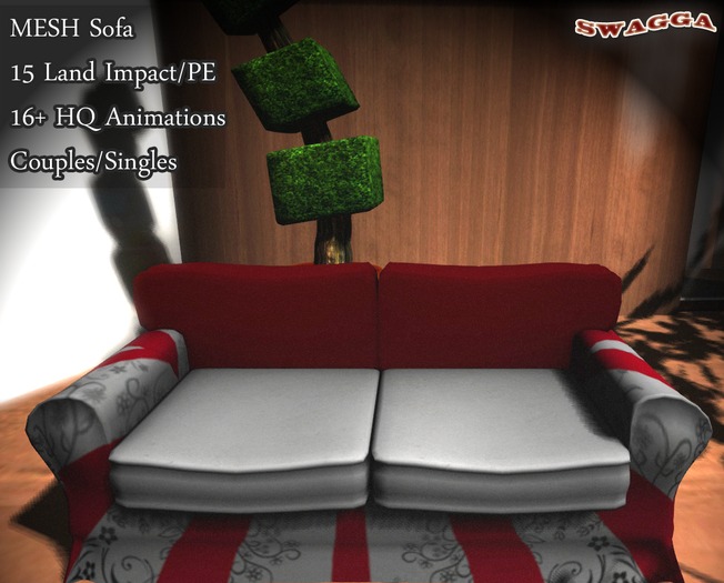 [SWaGGa] Mesh Sofa: Red Stripe