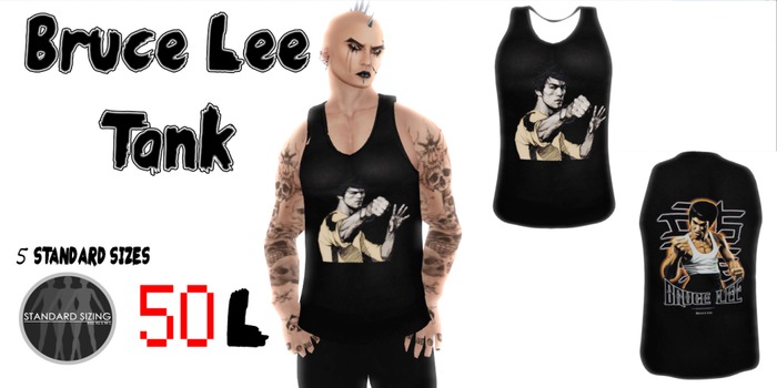 Bruce Lee Tanks Front & Back
