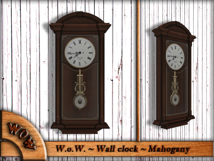W.o.W. -Wall clock- MAHOGANY