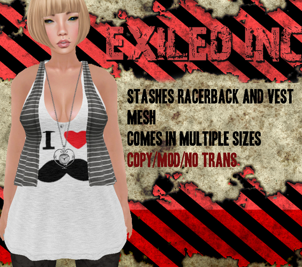 [Exiled Inc.] Stashes Racerback & Vest [MESH]