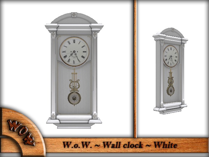 W.o.W. ~ Wall clock ~ WHITE