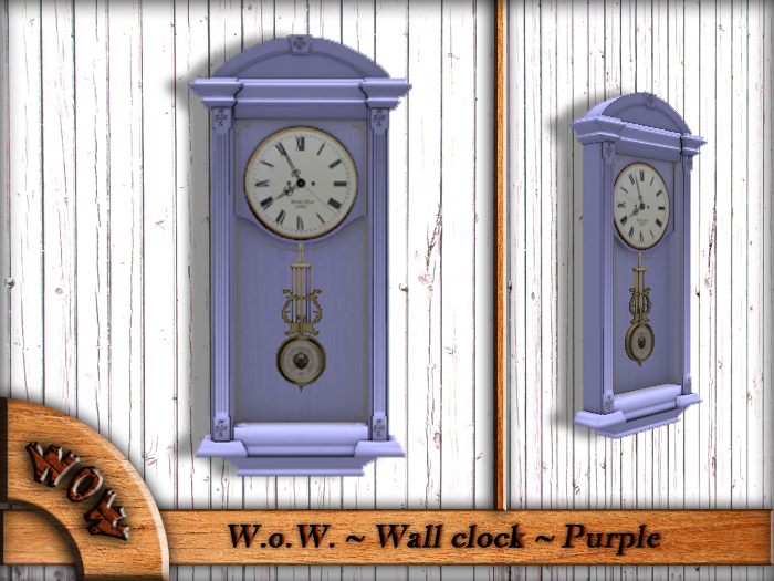 W.o.W. ~ Wall clock ~ PURPLE