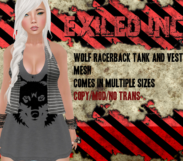[Exiled Inc.] Wolf Racerback & Vest [MESH]