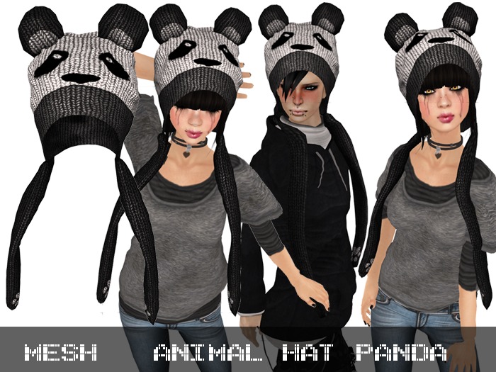 Animal Hat Panda  - Mesh