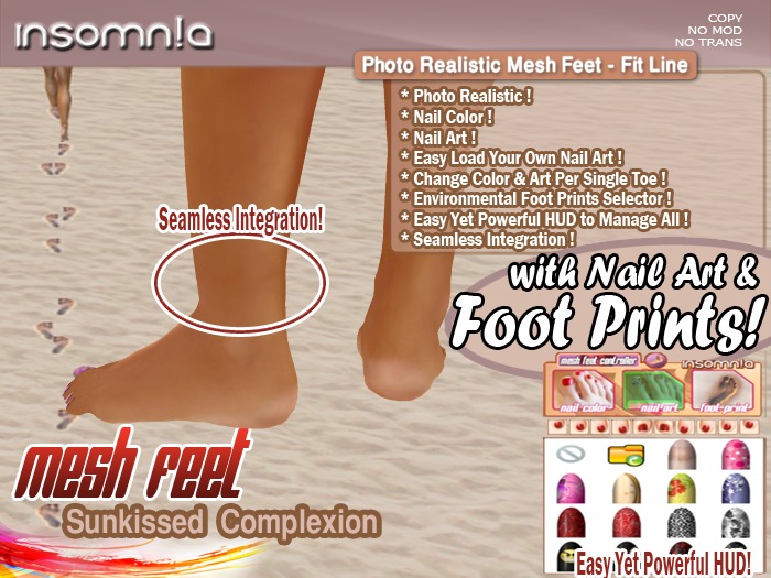 insomn!a - Fit Line Mesh Feet [Sunkissed]R2.5