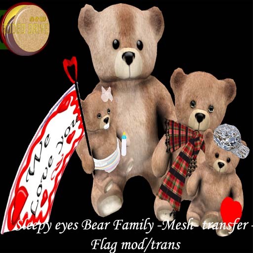 Bear Family- Mesh unlinked
