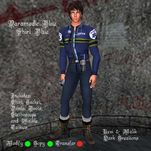 Paramedic Blue Shirt Blue