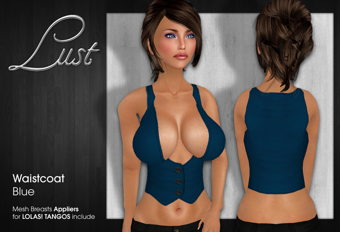 Lust - Waistcoat Blue with Lolas! Tango Applier