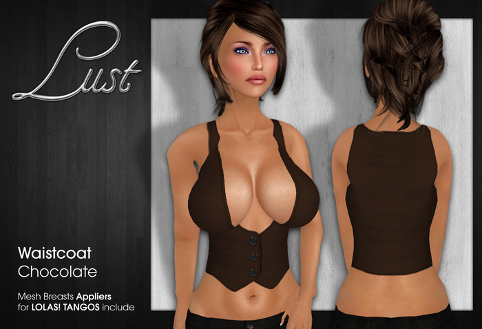 Lust - Waistcoat Chocolate with Lolas! Tango Applier