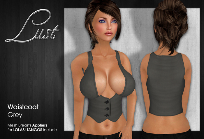 Lust - Waistcoat Gray with Lolas! Tango Applier