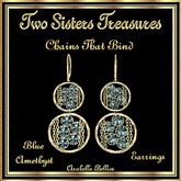 TST - CHAINS THAT BIND BLUE AMETHYST EARRINGS YG