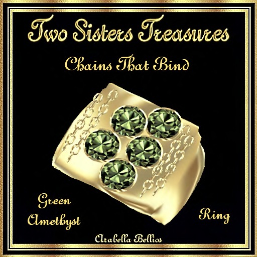 TST - CHAINS THAT BIND GREEN AMETHYST RING YG