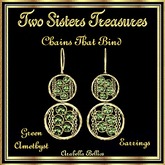 TST - CHAINS THAT BIND GREEN AMETHYST EARRINGS YG