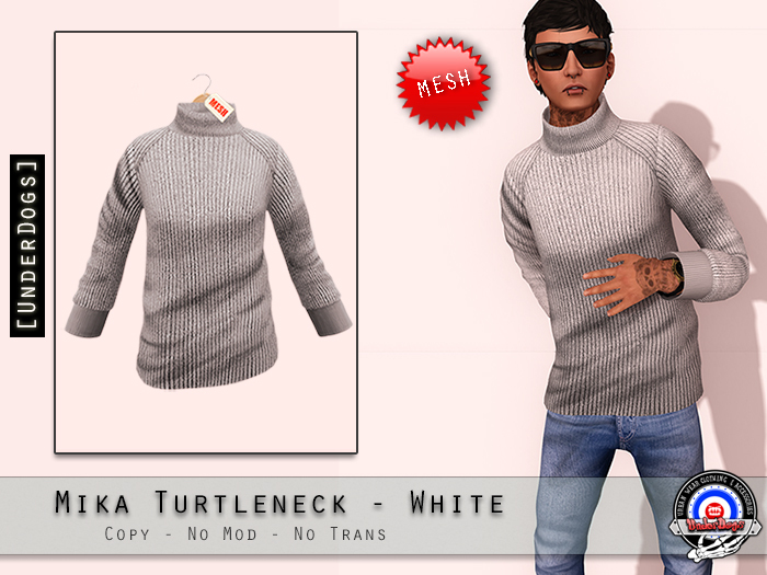[UD] - Mika TurtleNeck Sweater - White (Bag)