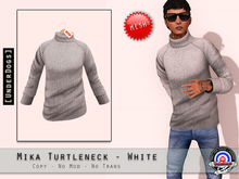[UnderDogs] - Mika TurtleNeck Sweater - White - Mesh