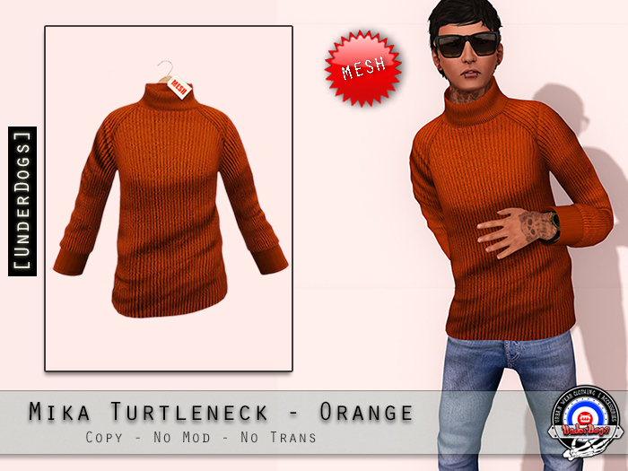 [UD] - Mika TurtleNeck Sweater - Orange (Bag)