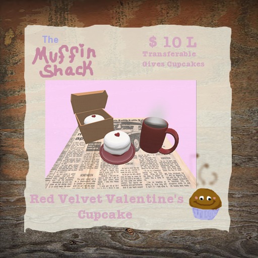 ~*The Muffin Shack*~ Red Velvet Valentines Cupcake {Boxed}