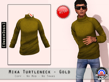 [UnderDogs] - Mika TurtleNeck Sweater - Gold - Mesh