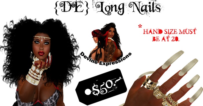 {DE} Long Nails Gold*BOXED*