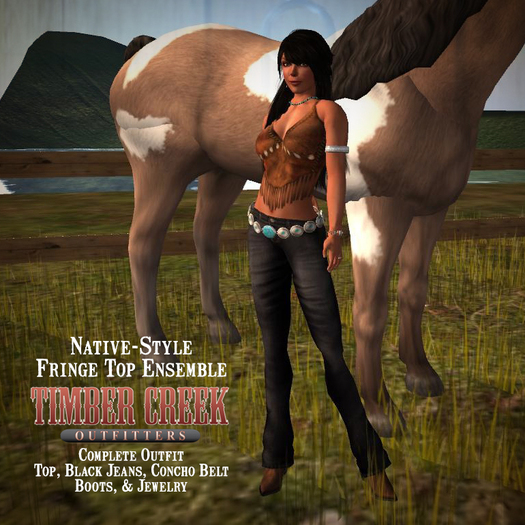 [Timber Creek] Fringe Top Outfit-Complete