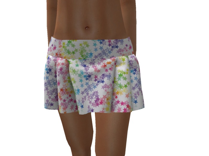 Mesh Pleated Star Skirt