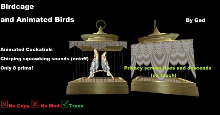 Birdcage (Cockatiel Brass Desk)