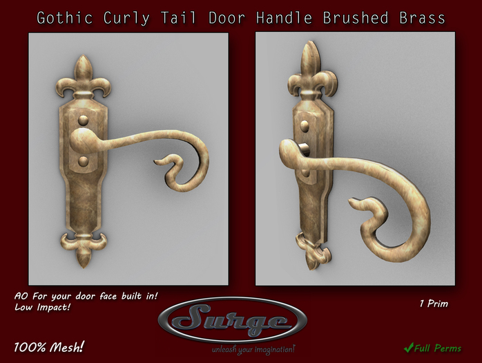 (Surge) Decorative Gothic Door Handle Pack