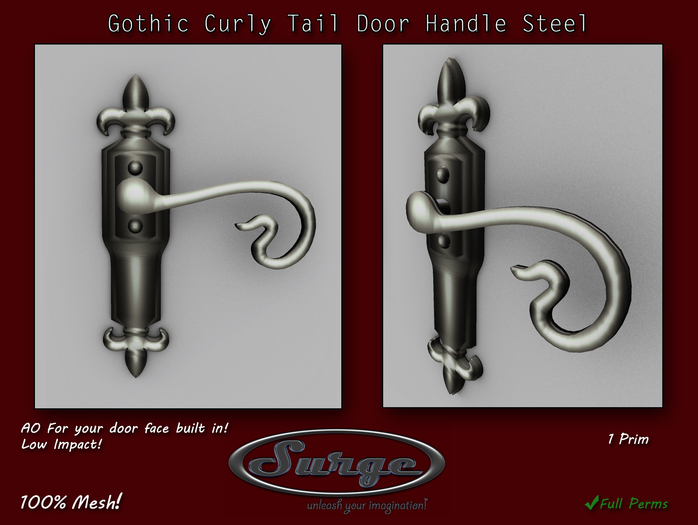 (Surge) Decorative Gothic Door Handle Pack