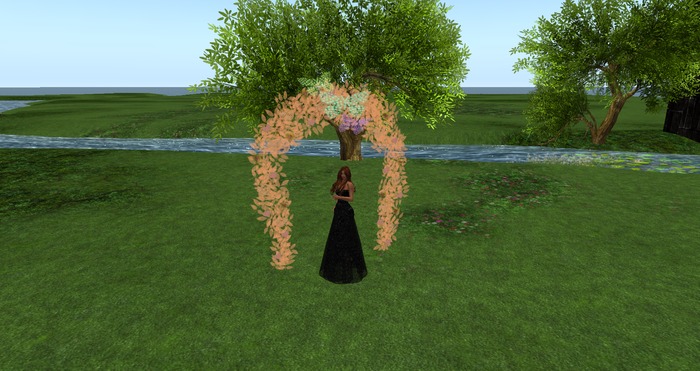 Peach Valentine's archway