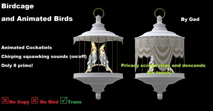 Birdcage (Cockatiel White Hanging)