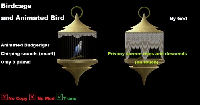 Birdcage (Budgerigar Brass Hanging)